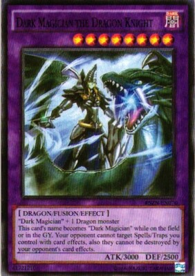 DARK MAGICIAN THE DRAGON KNIGHT YuGiOh YU GI OH Custom Anime Collectible Card-image
