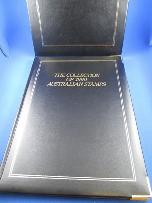 1990 Australia Post Annual Collection Stamps - Executive Leather Bound-image