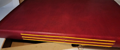 MASSIVE 18 X 26 LEATHERBOUND BLANK BOOK HANDMADE PAPER CRAFTERS & ARTISTS ATTN !-image
