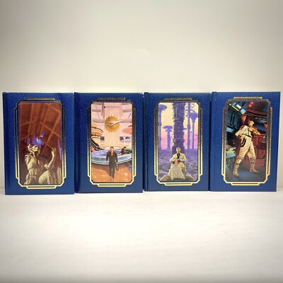 Isaac Asimov Books - Blue Faux Leather Hardcover Doubleday, LOT of 4-image