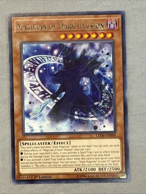 LED6-EN006 MAGICIAN OF DARK ILLUSION RARE 1ST EDITION YuGiOh CARD-image