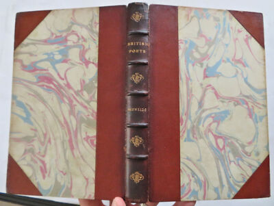 Mark Akenside British Poet Collected Works 1857 scarce leather poetry book-image
