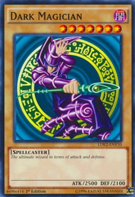 Moderately Played, English Yu Gi Oh Dark Magician - LDK2-ENY10 - Common - 1st Ed-image