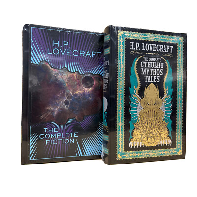 ❤️H.P. LOVECRAFT 2 Book Set Bonded Leather Hardcover Collector Editions NEW-image