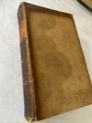 BENJAMIN FRANKLIN 1844 Jared Sparks Autobiography Leather Founding Father War HC-image