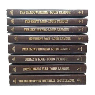 Louis L’Amour Collection Leatherette Lot 8 Books Stories Good Condition Western-image