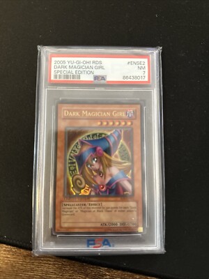 2005 Yu-Gi-Oh Dark Magician Girl RDS-ENSE2 Ultra Rare PSA 7 NEAR MINT-image