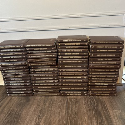 HUGE Lot Of 70 Louis L'Amour Leatherette Collection Westerns Books HC Leather-image