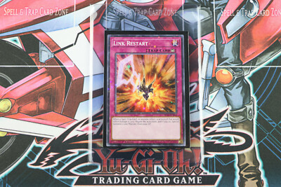YuGiOh Trap Card Link Restart SP18-EN050 1st Edition Starfoil Rare-image