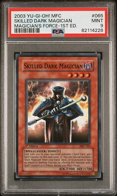 Yu-Gi-Oh! 2003 Skilled Dark Magician MFC-065 1st Edition Super Rare PSA 9 MINT-image