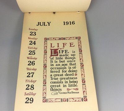 THE CALENDAR OF GOLDEN THOUGHTS 1916- Antique Ephemera -image