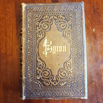 [RARE ANTIQUE] Byron's Complete Works 1867 [HC Gilded]-image