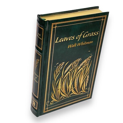 Leaves Of Grass Walt Whitman Gilt Leather Hardcover 2018 Canterbury Classic Gold-image