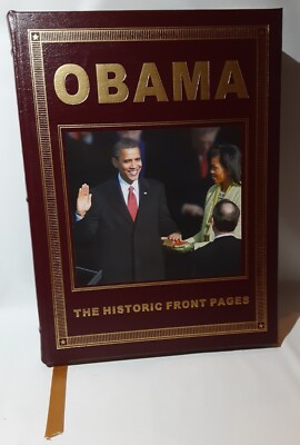 Easton Press Obama The Historic Front Pages Leather Bound Hardback Book-image