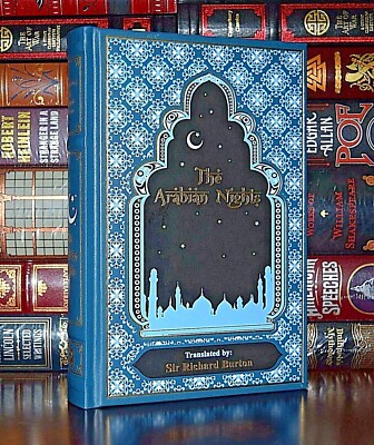 Arabian Nights by Richard Burton New Ribbon Leather Bound Collectible Hardcover-image