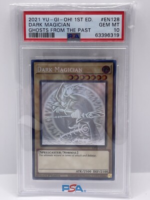Dark Magician 1st Edition PSA 10 Ghost Rare GFTP-EN128 Yu-Gi-Oh! Card Gem Mint -image
