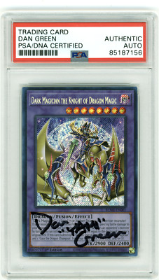 PSA Signed Dan Green Dark Magician The Knight Of Dragon Magic BLMR-EN001-image