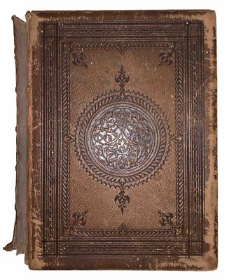 1854, POEMS OF WILLIAM CULLEN BRYANT, ILLUTRATED, STAMPED LEATHER BINDING-image
