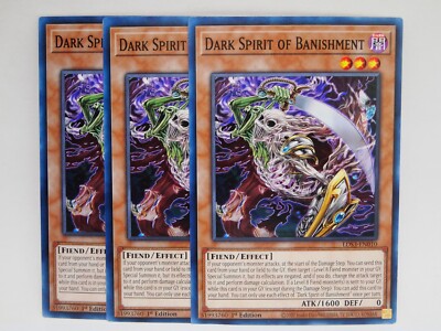 Yugioh! x3 DARK SPIRIT OF BANISHMENT LDS3-EN010 Common 1st Ed 3x Yu-gi-oh! TCG-image