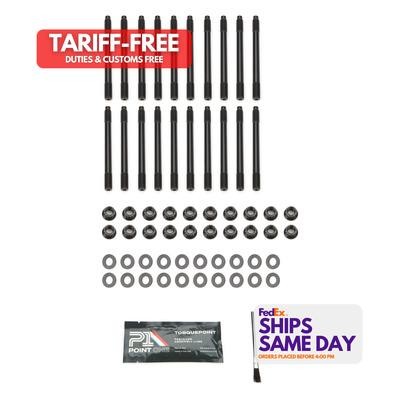Point One K063-H01E, Kit Black Steel Fits Ford Godzilla 7.3L Head Stud Kit 12Pt -image