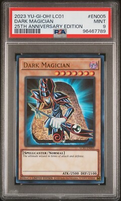 2023 Yu-Gi-Oh Dark Magician LC01-EN005 25th Anniversary PSA 9-image
