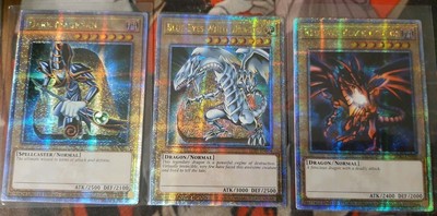 Blue-Eyes White Dragon Dark Magician Red-Eyes LC01 Quarter Century Secret Yugioh-image