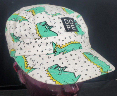 DOPE designer Dinosaur Godzilla hat Army Cap Youth snap back cap 20.5