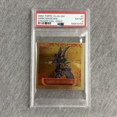 2002 Topps Yu-Gi-Oh! Sticker Collection Dark Magician Gold PSA 6 EX-MT-image