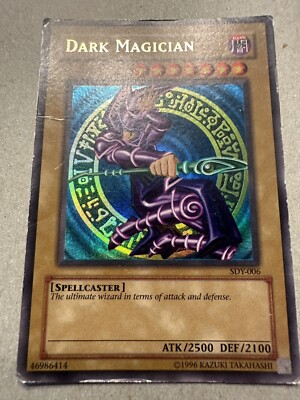 Yugioh Dark Magician SDY-006 1996 (Details in Listing)- Damaged-image