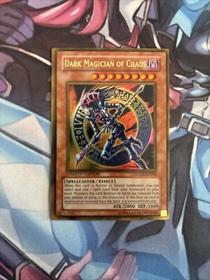 Yugioh Dark Magician of Chaos GLD1-EN016 Gold Rare Limited VLP (LT) (1)-image