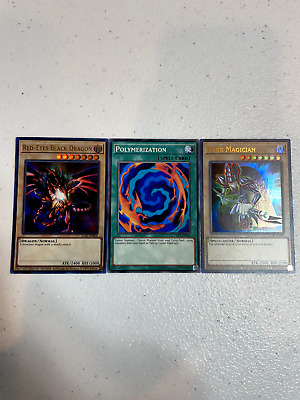 yugioh dark magician red eyes black dragon polymerization ultra rare holo S014-image