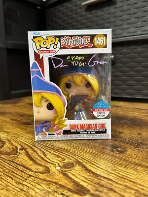 JSA Signed Dan Green Funko Pop! Yu-Gi-Oh! Dark Magician Girl NYCC w Protector-image