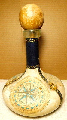 Unbranded~Nautical Leather Bound Glass 11 1/2