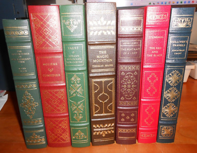 Lof 7 FRANKLIN LIBRARY Goethe Swift Stendhal  James Twain Moliere Mann - HC LN-image