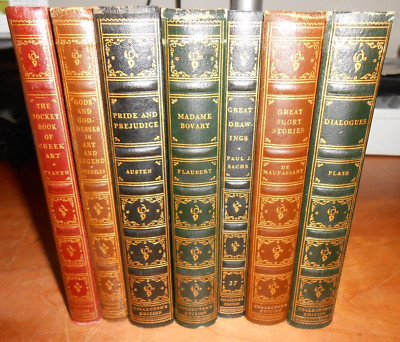 7 Pocket Books Inc. Collector's Edition classics/history 1/4 Leather-HC GC-image