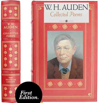 W.H. AUDEN LEATHER First Edition Franklin Library Collected POEMS Poetry 1976 HC-image