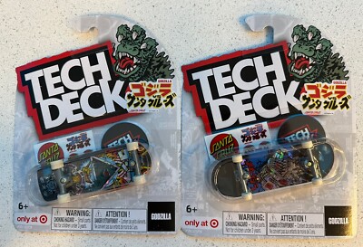 Target Exclusive Tech Deck GODZILLA SANTA CRUZ Fingerboard Set Screaming Hand-image