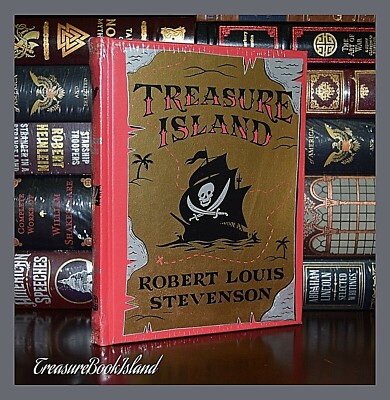New Treasure Island by Robert Louis Stevenson Sealed Leather Bound Collectible-image