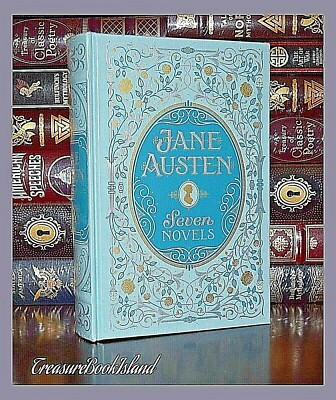 NEW Jane Austen Novels Sense Pride Emma Abbey Leather Bound Sealed Collectible -image