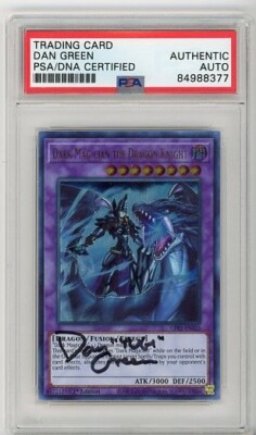 PSA Signed Dan Green Dark Magician the Dragon Knight GFP2-EN125 1st Edition-image