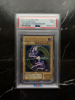 Yugioh Dark Magician Ultimate Rare Japanese LN-53 PSA 9 Mint-image