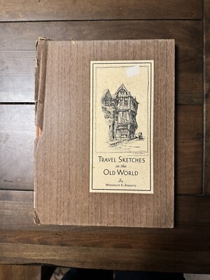 Antique W/ Cover “Travel Sketches In The Old World” By Woodruff Aykroyd-image