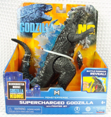 Monsterverse Supercharged Godzilla w/Fighter Jet & Battle Damage Reveal NEW-image