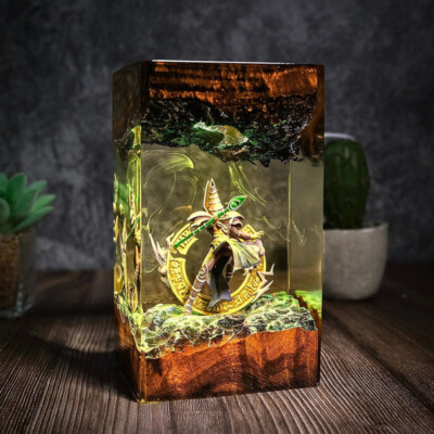 Dark Magician Yu Gi Oh Epoxy Resin Lamp, Night Light-image