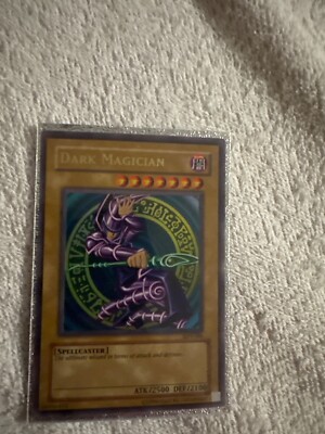 Dark Magician Holo Yugioh Card Ready To Be Graded-image