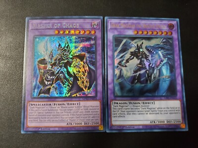 Yu-Gi-Oh! Master Of Chaos & Dark Magician The Dragon Knight Secret Rare 1st Ed-image