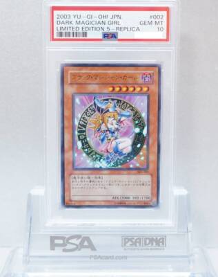 PSA 10 Yu-Gi-Oh! Dark Magician Girl 002 2003 Limited Edition Replica Yugioh TCG-image