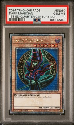 2024 YU-GI-OH! RA03-QUARTER CENTURY BONANZA #EN080 DARK MAGICIAN PSA 10-image