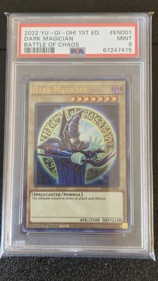 Yu-Gi-Oh! TCG - Dark Magician 25TH-EN001 Battle of Chaos 1st Edition PSA 9-image