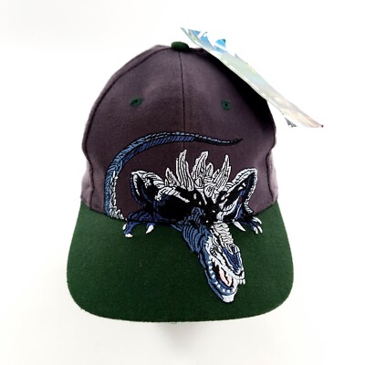 Vintage 1998 Godzilla Movie Flex Fit Hat Cap Youth Embroidered Toho New w/ Tag-image